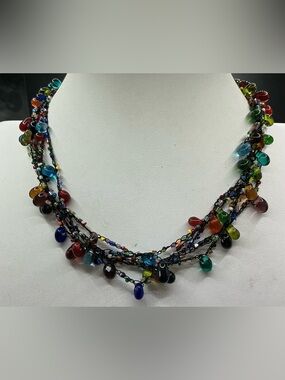 ZAD MULTI STRAND STRAND & COLOR NECKLACE